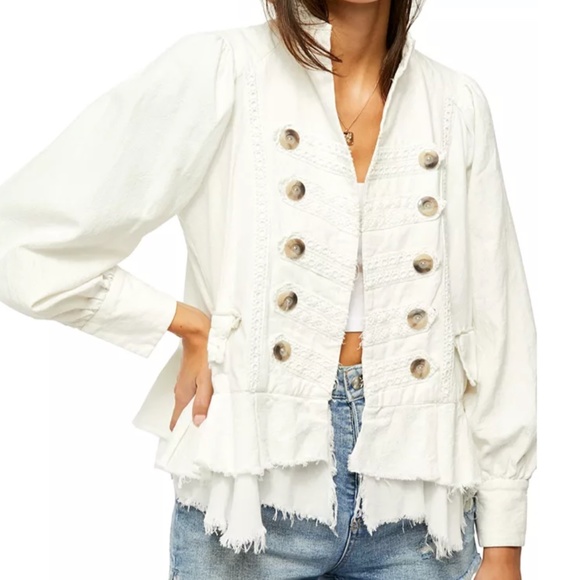 Free People Ariana Military Jacket sz XS - Picture 2 of 5